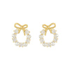 Small Bowknot Electroplated Fashionable Internet Popular Elegant All Match Earrings For Women