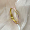 Small Diamond Enamel Pattern Bracelet With Plated Finish Elegant Lightweight Versatile Accessory For Everyday Styling