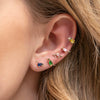 Small Dinosaur Element Earrings Copper Zircon Plated Real Gold Color Jewelry
