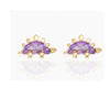 Small Dinosaur Element Earrings Copper Zircon Plated Real Gold Color Jewelry