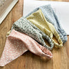 Small Floral Chiffon And Silk Scarf For Women With Geometric Pattern And Elastband Simple Style
