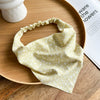 Small Floral Chiffon And Silk Scarf For Women With Geometric Pattern And Elastband Simple Style