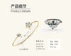 Small Flower Moissanite Bracelet S925 Sterling Silver Electroplated Jewelry For Women