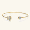 Small Flower Moissanite Bracelet S925 Sterling Silver Electroplated Jewelry For Women