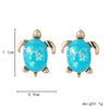 Small Fresh Alloy Turtle Pattern Electroplated Earrings For Women