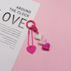 Small Fresh Color Love Pendant Silicone Keychain Headset Bag Hanging Ornaments