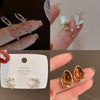 Small Fresh Flower Butterfly Resin Plastic Handmade Earrings For Women