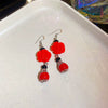 Small Fresh Flower Butterfly Resin Plastic Handmade Earrings For Women