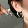Small Fresh Flower Butterfly Resin Plastic Handmade Earrings For Women