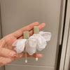 Small Fresh Sweet Flower Fabric Earrings With Electroplating Treatment
