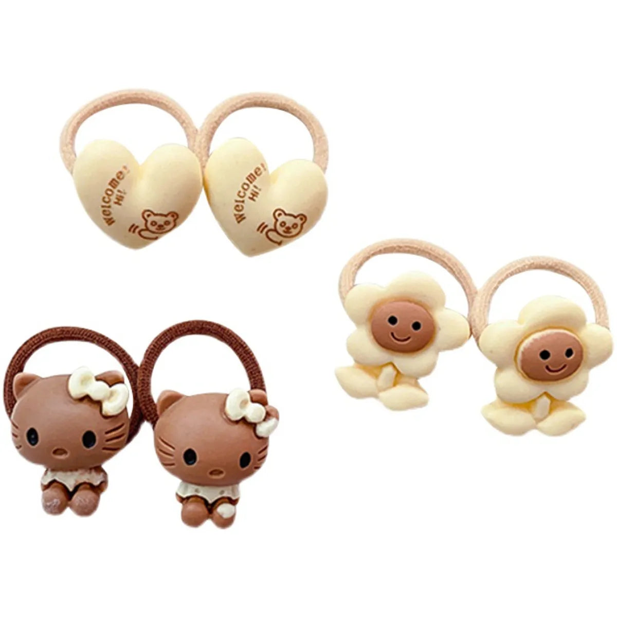 Small Hair Ring Net Celebrity Milk Coffee Color Children Girl Baby Headdress Girls