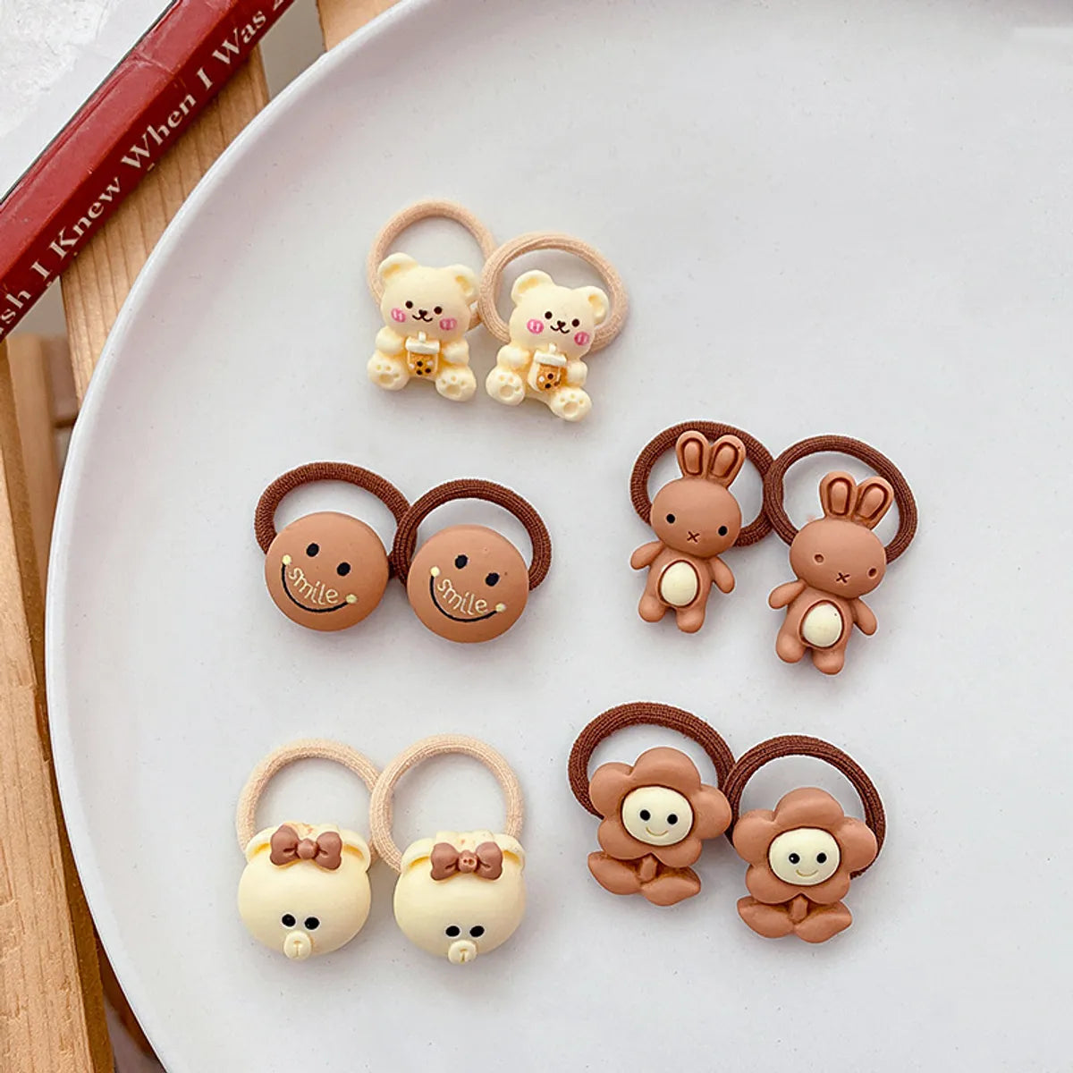 Small Hair Ring Net Celebrity Milk Coffee Color Children Girl Baby Headdress Girls