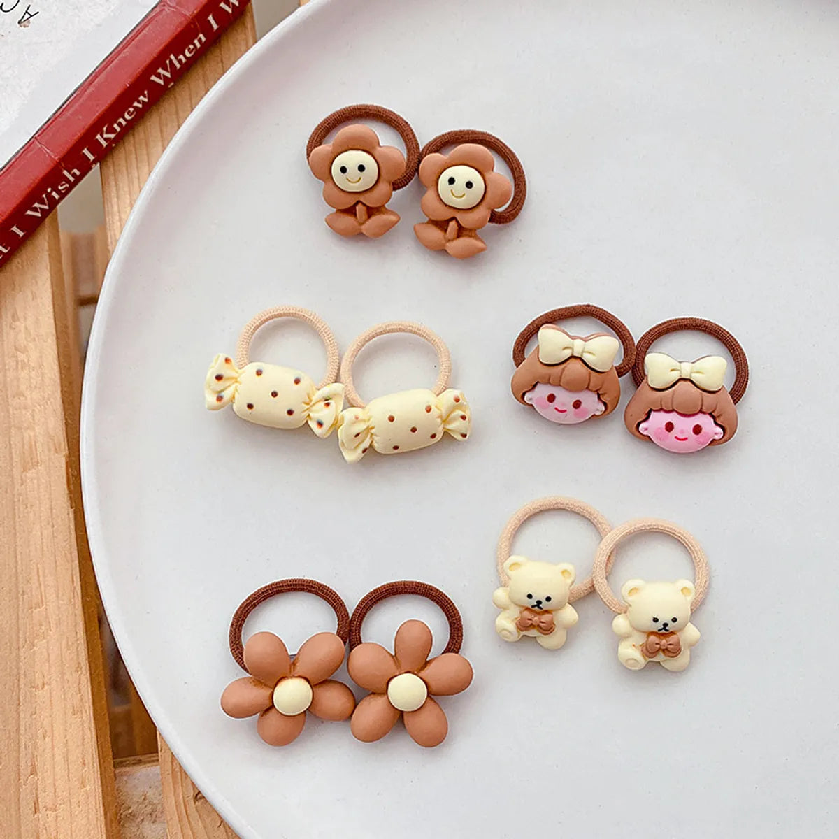 Small Hair Ring Net Celebrity Milk Coffee Color Children Girl Baby Headdress Girls