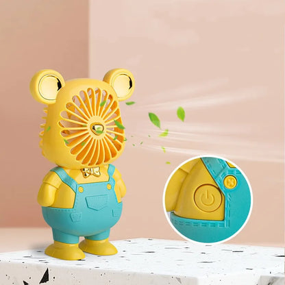 Small Handheld Fan Wholesale Portable Usb Charging Student Portable Cartoon Mini Fan Printed Logo Gift