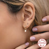 Small Snake Purple Flower Pearl Earrings With Design Sense Ear Buckle 925 Sterling Silver Geometric Style