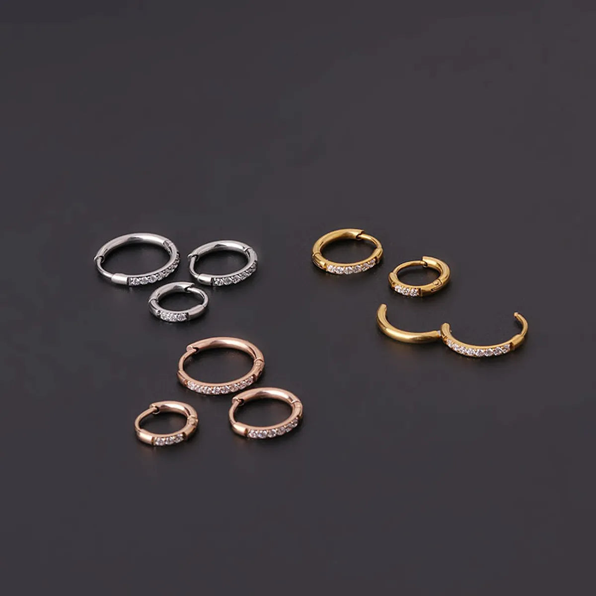 Fashion Geometric Plating Stainless Steel Earrings