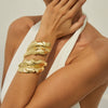 Smart Leaf Winding Bracelet Liquid Metal Electroplating Design