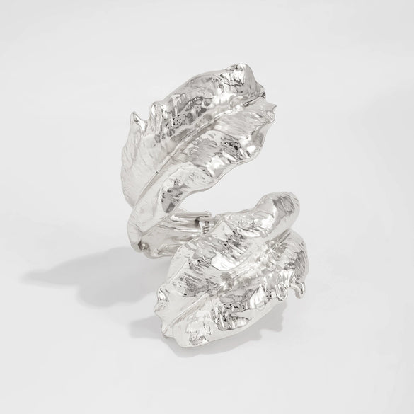 Smart Leaf Winding Bracelet Liquid Metal Electroplating Design