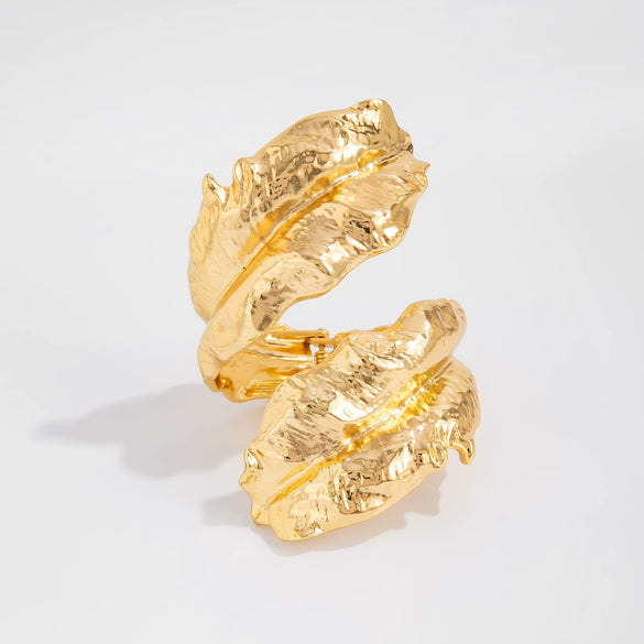 Smart Leaf Winding Bracelet Liquid Metal Electroplating Design