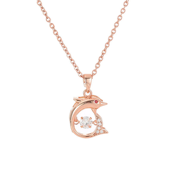 Smart Series Titanium Steel Women's Fashion Beating Heart Necklace With Letter Number Text Pattern O Chain