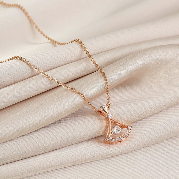 Smart Series Titanium Steel Women's Fashion Beating Heart Necklace With Letter Number Text Pattern O Chain