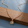 Smart Series Titanium Steel Women's Fashion Beating Heart Necklace With Letter Number Text Pattern O Chain