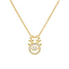 Smart Series Titanium Steel Women's Fashion Beating Heart Necklace With Letter Number Text Pattern O Chain