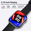 Smart Watch Aluminum Alloy Case Silicone Wrist Strap Square Dial Sporty Style Bluetooth Multitouch Screen For Health Monitoring