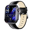Smart Watch Aluminum Alloy Case Silicone Wrist Strap Square Dial Sporty Style Bluetooth Multitouch Screen For Health Monitoring