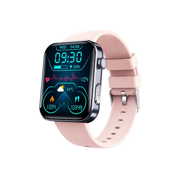 Smart Watch Aluminum Alloy Environmentally Friendly Silicone Square Daily Waterproof Health Monitoring
