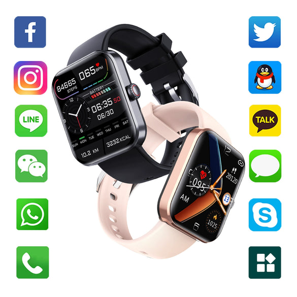 Smart Watch Aluminum Alloy Environmentally Friendly Silicone Square Health Sports Daily Waterproof Blood Oxygen Detection
