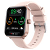 Smart Watch Aluminum Alloy Square Dial Sporty Style Silicone Strap Bluetooth Touch Screen Blood Oxygen Monitoring