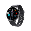 Smart Watch Silicone Wrist Strap Alloy Case Sporty Style Round Dial Touch Push Button Operation Blood Oxygen Heart Rate Measurement