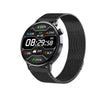 Smart Watch Silicone Wrist Strap Alloy Case Sporty Style Round Dial Touch Push Button Operation Blood Oxygen Heart Rate Measurement