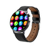 Smart Watch Silicone Wrist Strap Alloy Case Sporty Style Round Dial Touch Push Button Operation Blood Oxygen Heart Rate Measurement