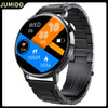 Smart Watch Silicone Wrist Strap Sporty Round Dial Bluetooth Touch Screen Heart Rate Sleep Blood Oxygen Etc Function