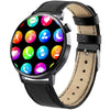 Smart Watch Silicone Wrist Strap Sporty Round Dial Bluetooth Touch Screen Heart Rate Sleep Blood Oxygen Etc Function