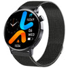Smart Watch Silicone Wrist Strap Sporty Round Dial Bluetooth Touch Screen Heart Rate Sleep Blood Oxygen Etc Function