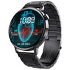 Smart Watch Silicone Wrist Strap Sporty Round Dial Bluetooth Touch Screen Heart Rate Sleep Blood Oxygen Etc Function