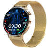 Smart Watch Silicone Wrist Strap Sporty Round Dial Bluetooth Touch Screen Heart Rate Sleep Blood Oxygen Etc Function