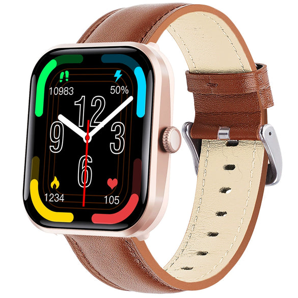 Smart Watch Silicone Wristband Square Dial Bluetooth Blood Oxygen Detection Heart Rate Blood Pressure