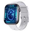 Smart Watch Square Dial Sporty Strap Silicone Wrist Strap Bluetooth Communication Blood Sugar Monitoring Breathing Training Calorie Step Counting Sos Fall For Help Oxygen Test