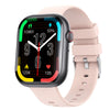 Smart Watch Square Dial Sporty Strap Silicone Wrist Strap Bluetooth Communication Blood Sugar Monitoring Breathing Training Calorie Step Counting Sos Fall For Help Oxygen Test