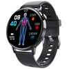 Smart Watch Third Generation Blood Glucose True Blood Oxygen Stress Test Call Exercise Body Temperature Hrv Silicone Wristband Round Dial Sporty Style