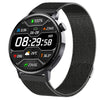 Smart Watch Third Generation Blood Glucose True Blood Oxygen Stress Test Call Exercise Body Temperature Hrv Silicone Wristband Round Dial Sporty Style