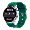 Smart Watch Titanium Alloy Case Silicone Wrist Strap Round Dial Multifunctional Sports Bluetooth Call Blood Pressure Heart Rate Blood Oxygen Monitoring