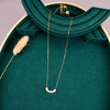 Heart Titanium Steel Inlaid Shell Inlaid Gold Necklace