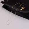 Heart Titanium Steel Inlaid Shell Inlaid Gold Necklace