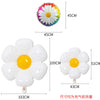 Smiley Daisy Aluminum Foil Balloon Flower Party Decoration Photo Prop For Birthday Arrangements