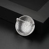 Smiley Face Geometric Brooch Pin Copper Electroplated Zircon Microinlay Badge For Women Minimalist Clothing Accessory